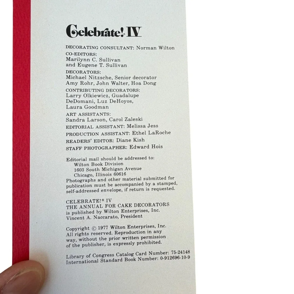 Wilton Celebrate IV The Annual for Cake Decorators 1977 Vintage Hardcover Book